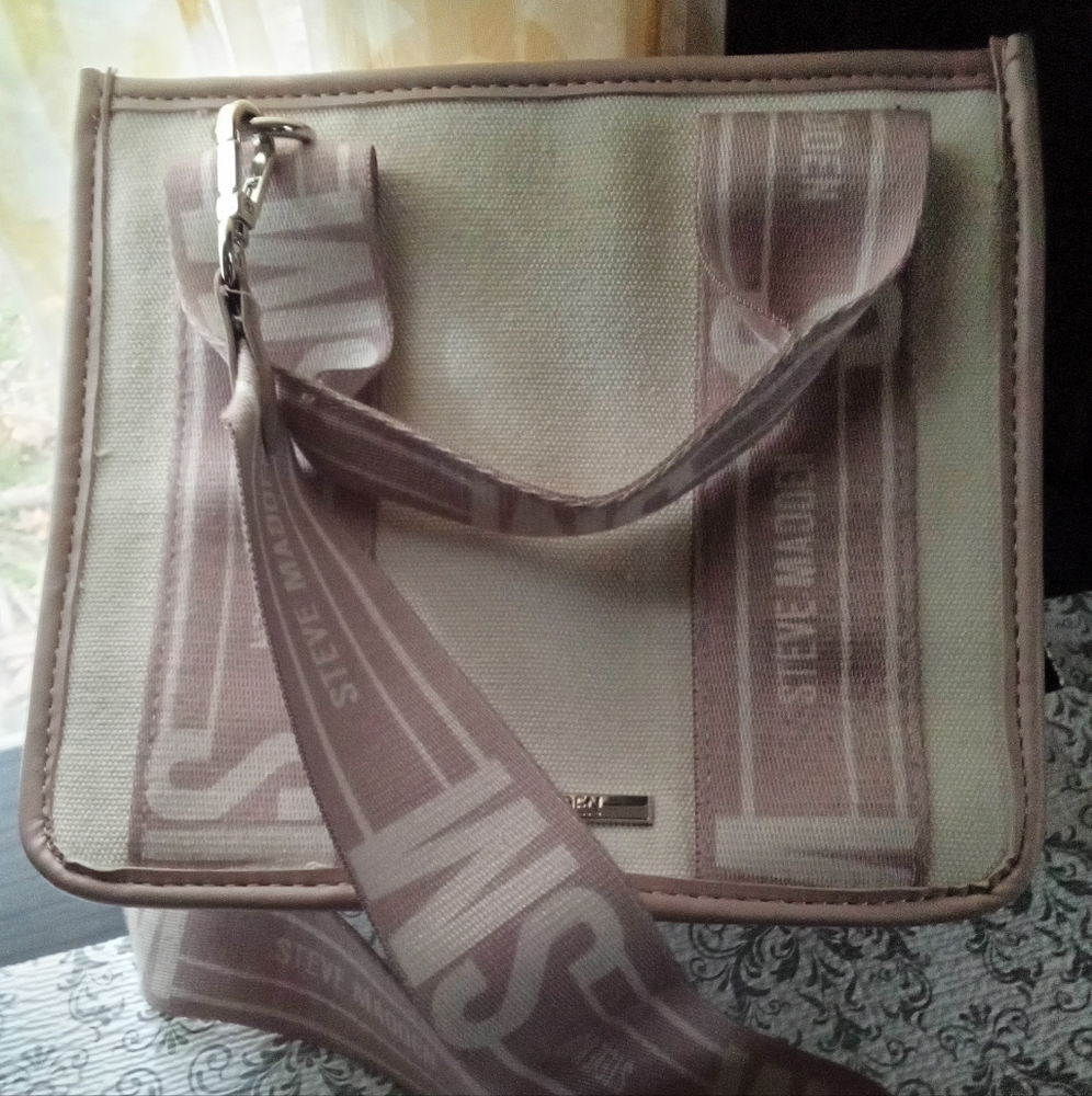 Steve Madden Beige and Mauve Shoulder Bag